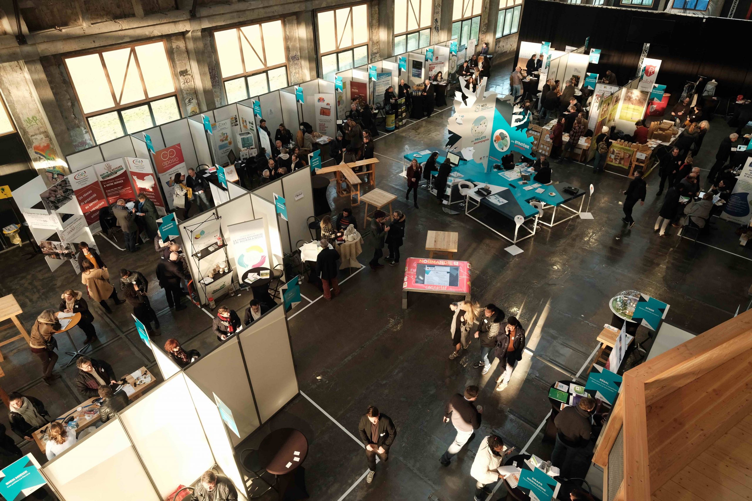 Conception et réalisation du Salon ANEC au Wip à Caen en 2019.