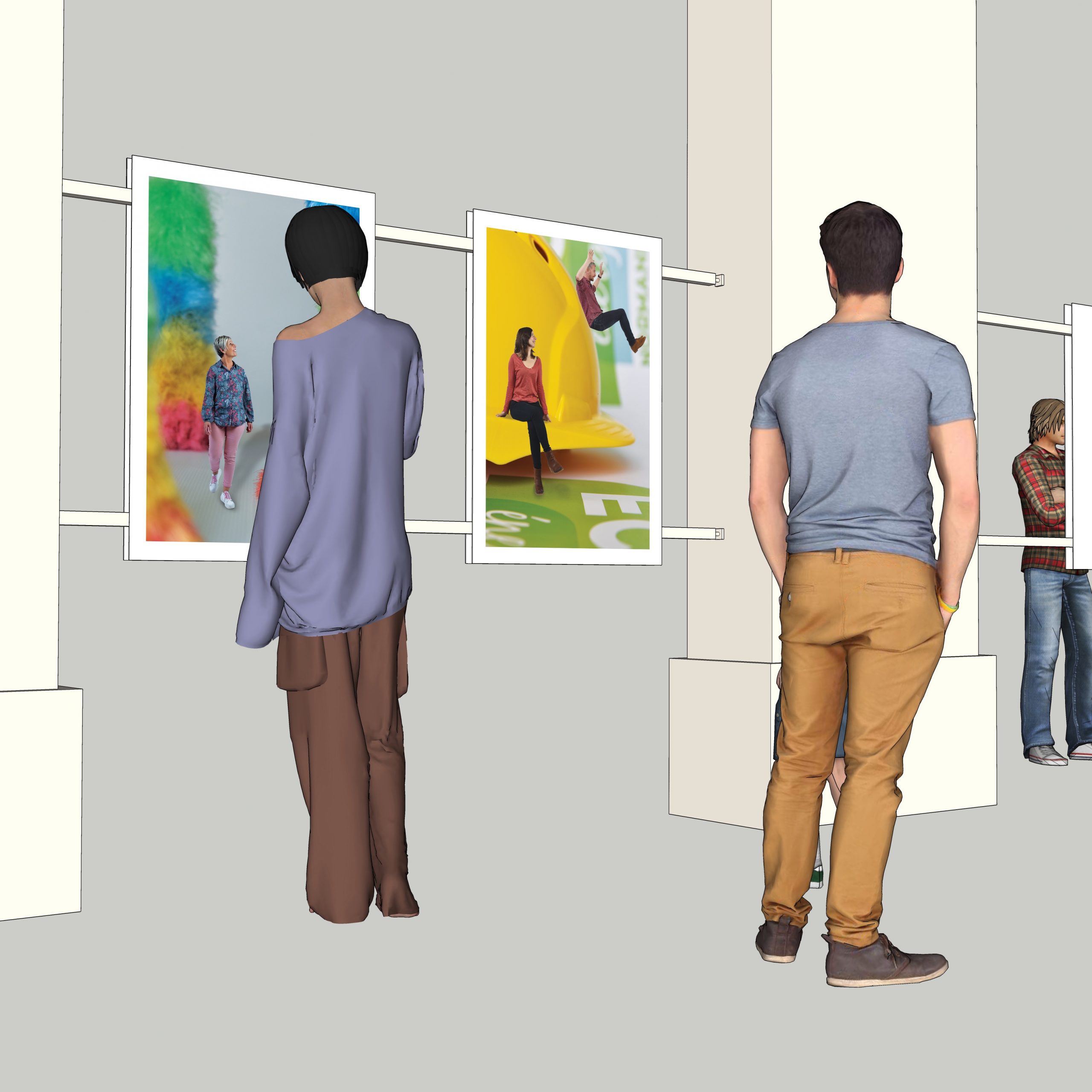 Conception des supports de l'exposition « L'envers du Décor » en 2022.